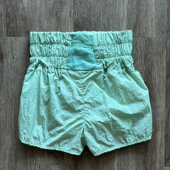 FP Movement The Way Home Shorts Small Light Green High Rise 2" Smocked Waist - Picture 4 of 4